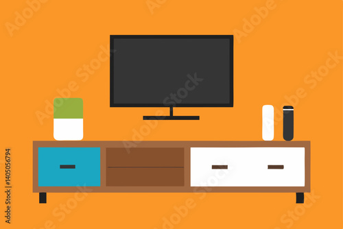 flat tv set