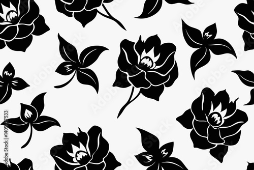black and white seamless pattern