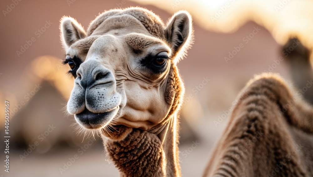 Fototapeta premium Portrait of a Camel from the Festival