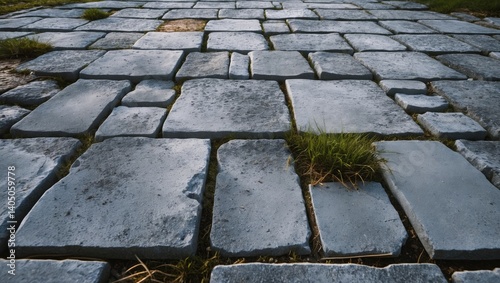 Bricks on a gray ground texture