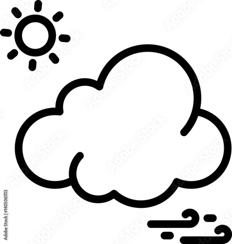 Wind Balloon Vector Icon Stock Illustration