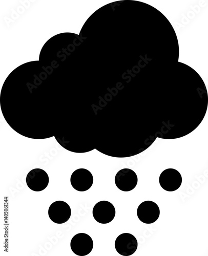 Light Snow Vector Icon Stock Illustration