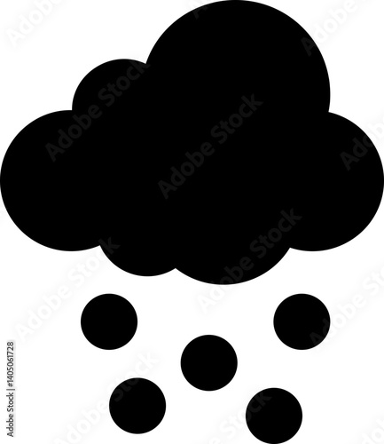 Raindrops Vector Icon Stock Illustration