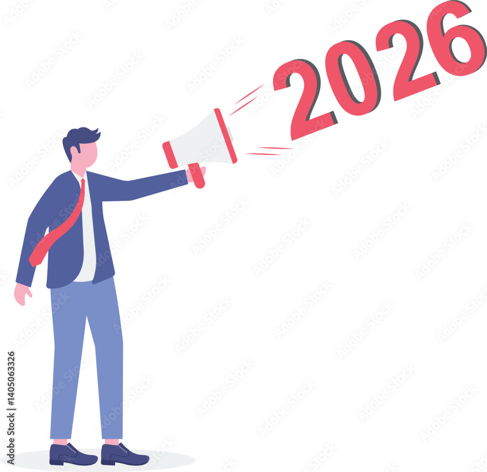 Social media illustration, business concept, web design

