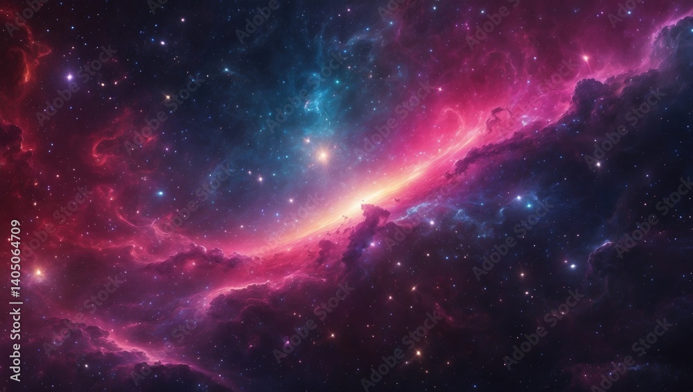 A nebula-filled starry sky. A nebula-filled starry sky.