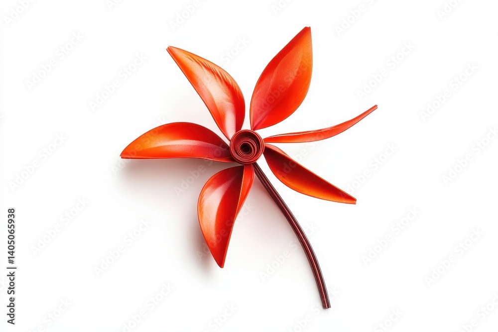 Fototapeta premium Red plastic wind toy