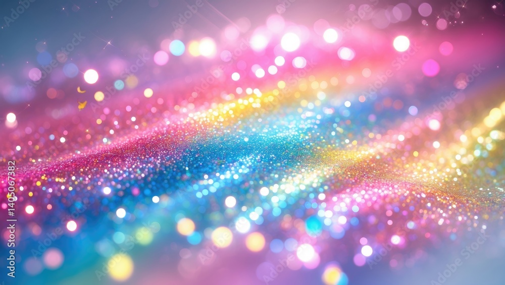 Sparkling background. Lively bright screen image. Charming colors. Colored wallpaper. Glossy shimmering background. Youthful booklet cover surface. Diverse glittering gradient.