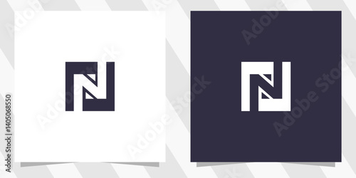 letter n logo design vector