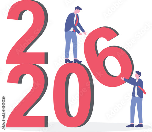Social media illustration, business concept, web design

