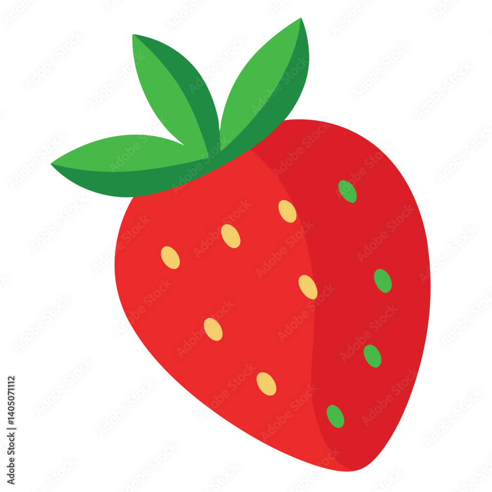 Strawberry fruit vector isolated on plain background for food graphics Strawberry fruit vector isolated on plain background for food graphics