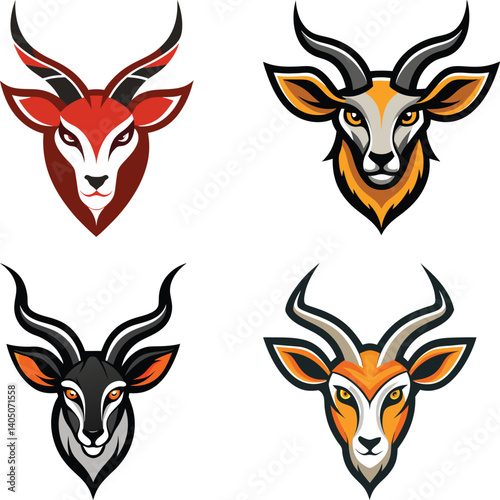 Kudu head mascot logo design vector