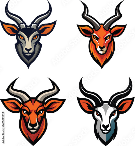 Kudu head mascot logo design vector