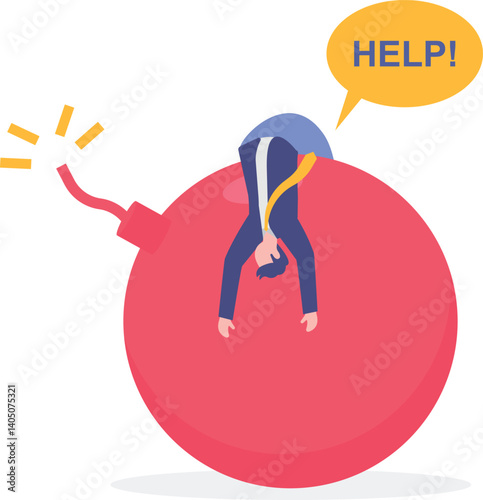 Social media illustration, business concept, web design

