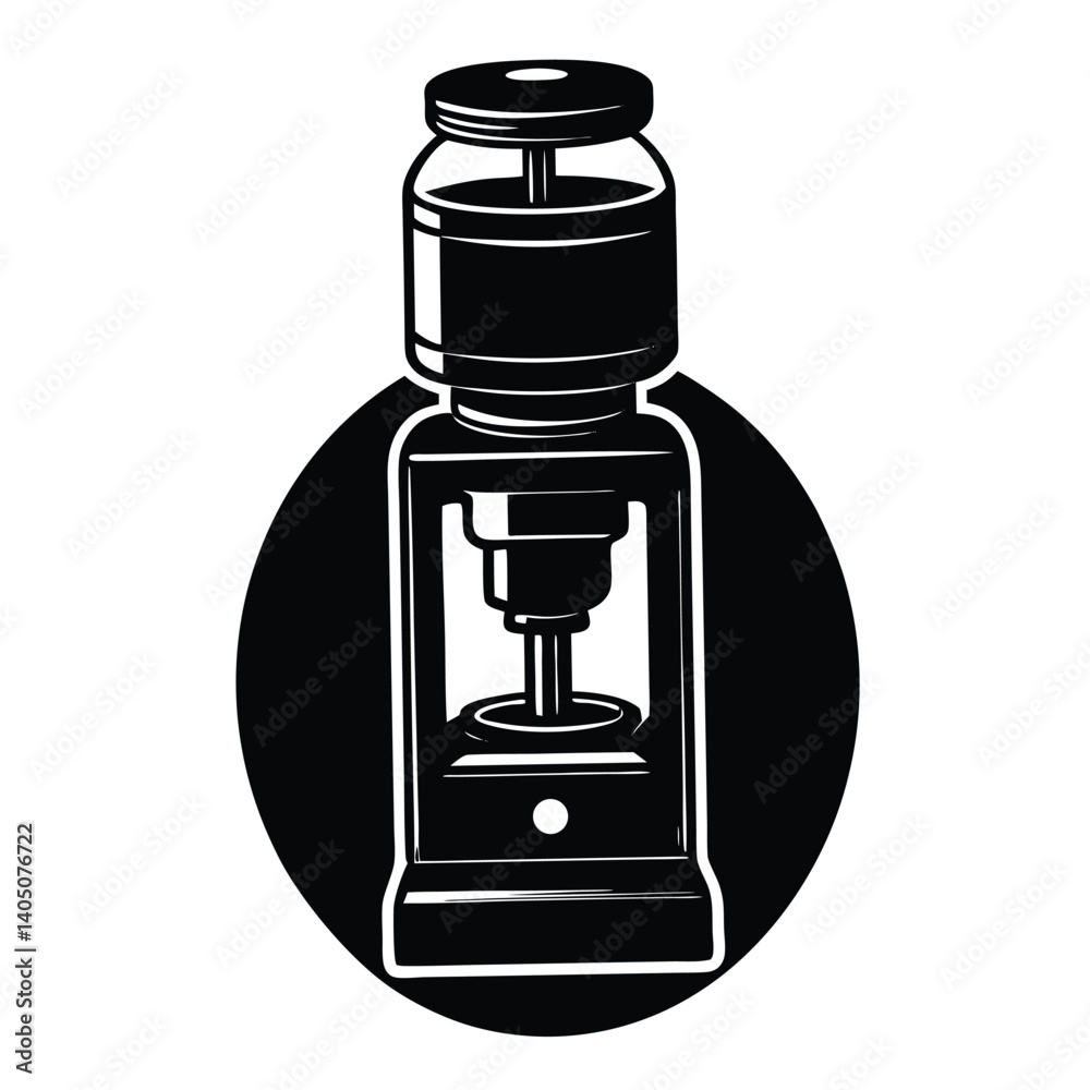 Black and White Vector Illustration of a Water Cooler Dispenser, Office Refreshment, Hydration Icon, Minimalist Design, Water Dispenser Graphic Black and White Vector Illustration of a Water Cooler Dispenser, Office Refreshment, Hydration Icon, Minimalist Design, Water Dispenser Graphic