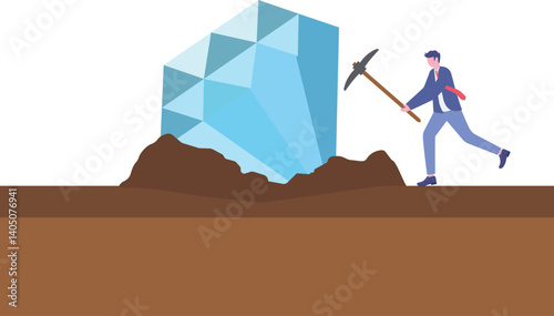 Social media illustration, business concept, web design

