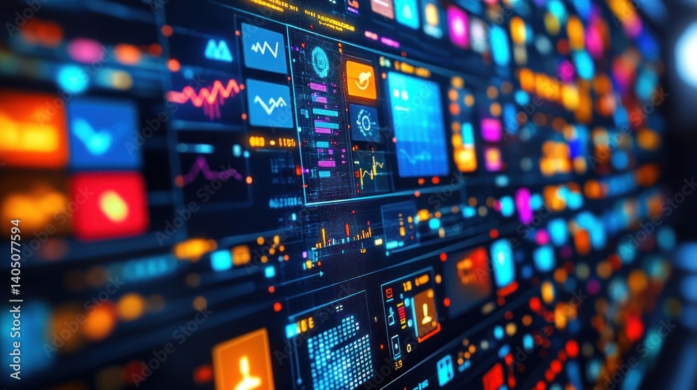 Futuristic Digital Interface: A Symphony of Data and Technology Futuristic Digital Interface: A Symphony of Data and Technology