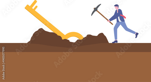 Social media illustration, business concept, web design


