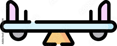 seesaw Illustration on a white background  