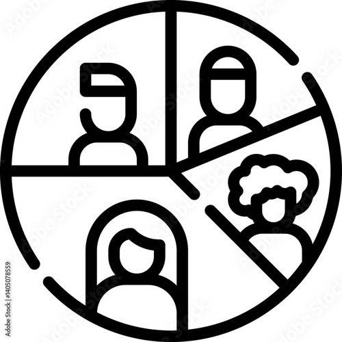 segment Illustration on a white background     