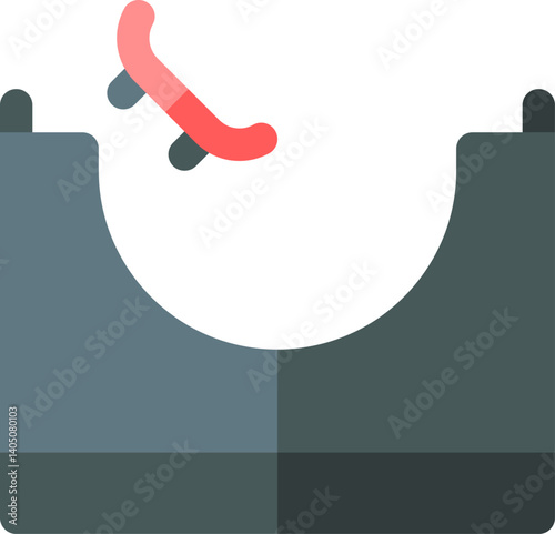 skate park Illustration on a white background     