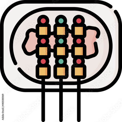 skewer Illustration on a white background  