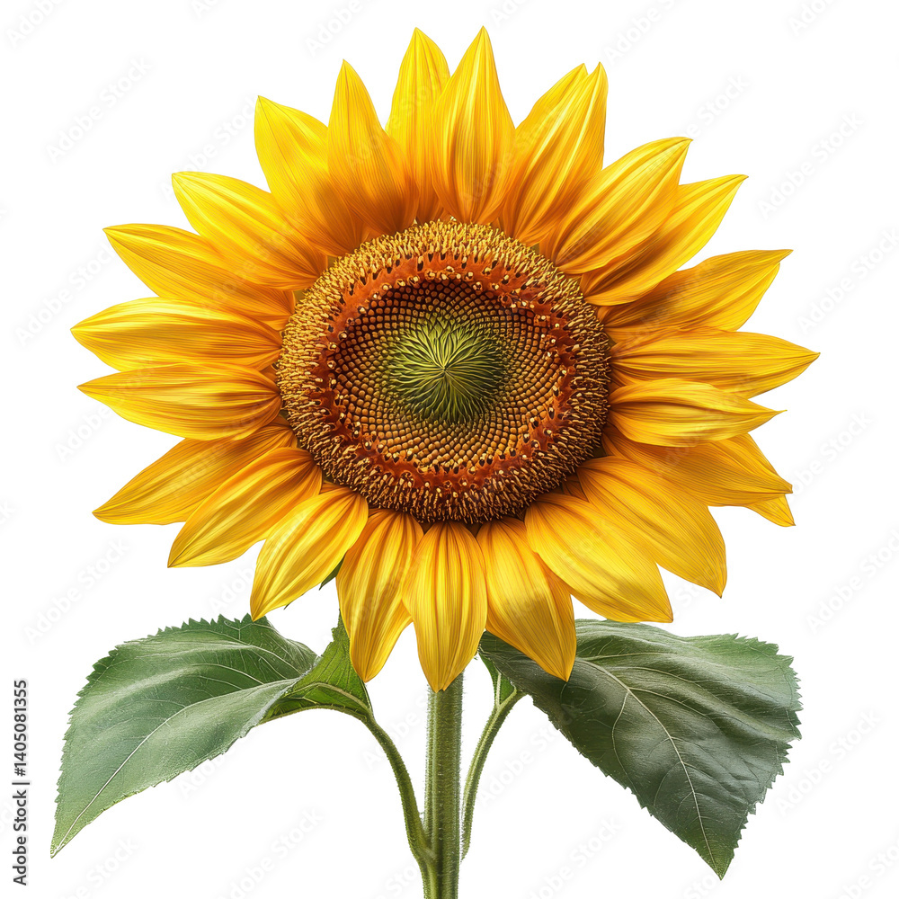 Obraz premium sunflower isolated on transparent background.