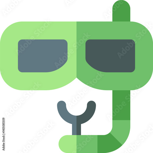 snorkel gear Illustration on a white background     