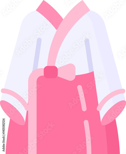 south korea Illustration on a white background     