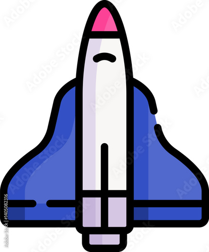 space shuttle Illustration on a white background     