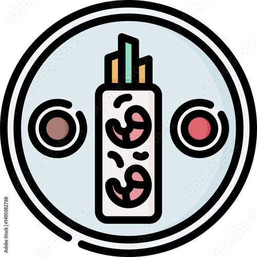spring roll Illustration on a white background    