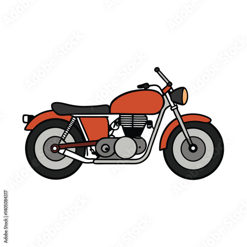 Classic Triumph Bike Vector Artwork
