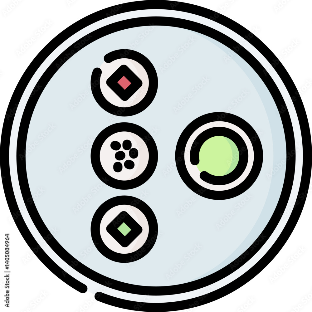 Naklejka premium sushi Illustration on a white background 