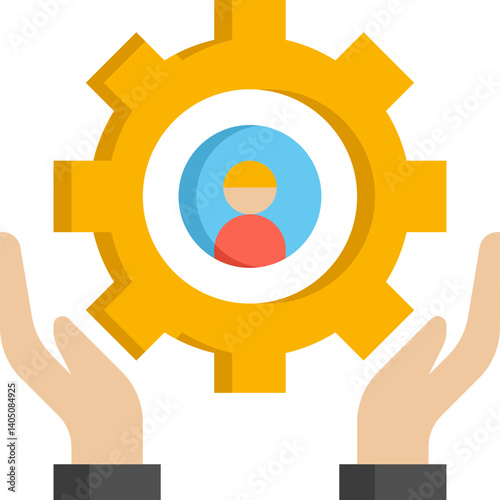 supporting Illustration on a white background     