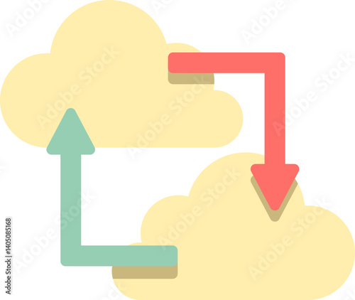 synchronizing Illustration on a white background     