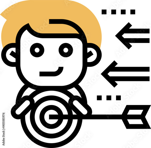 targeting Illustration on a white background    