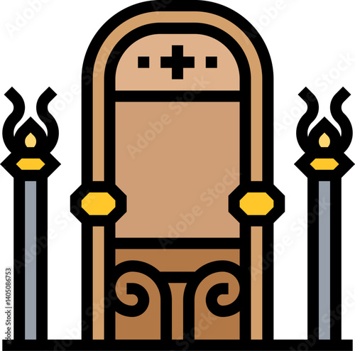 throne Illustration on a white background  