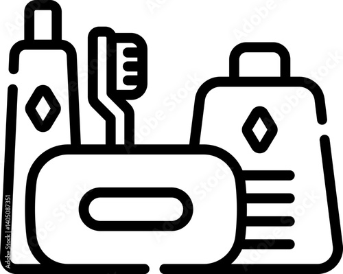 toiletries Illustration on a white background     
