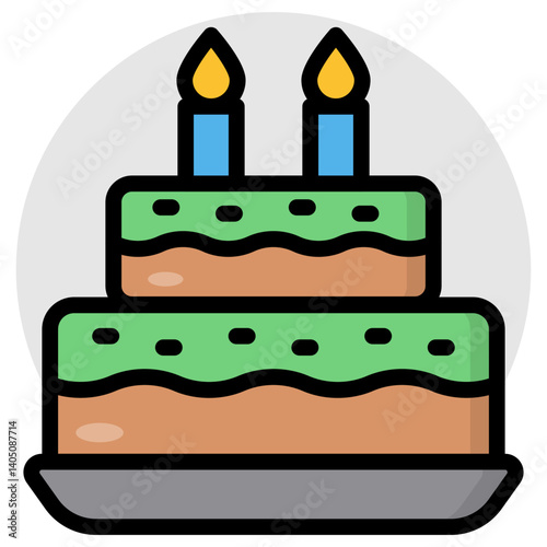 Modern design icon of wedding cake