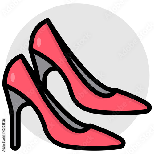 A beautiful design icon of heel 