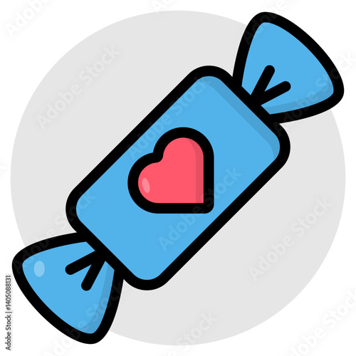 A unique design icon of wrapped toffee 