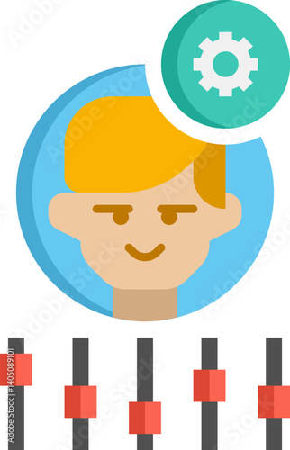 tuning Illustration on a white background  
