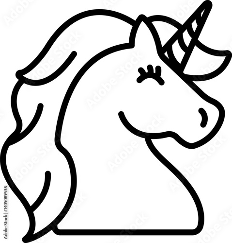 unicorn Illustration on a white background   