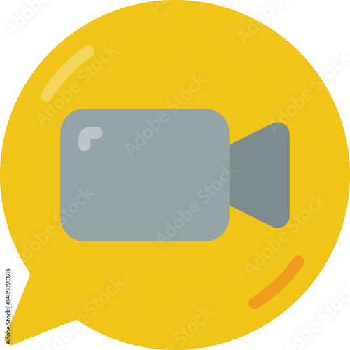 video chat Illustration on a white background     