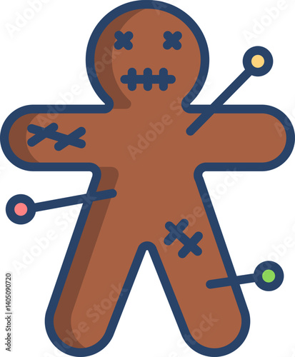 voodoo doll (2) Illustration on a white background     