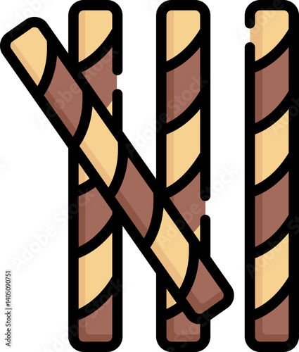 wafer Illustration on a white background     