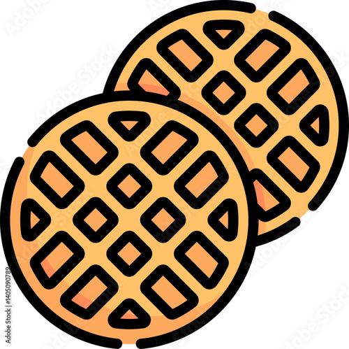wafer Illustration on a white background   