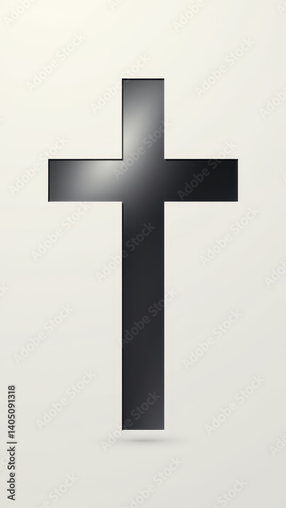 Black cross on white background with pixelation effect. Black cross on white background with pixelation effect.