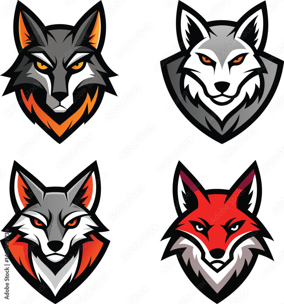 Obraz premium Jackal head mascot logo design vector