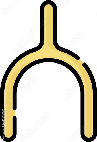 wishbone Illustration on a white background    