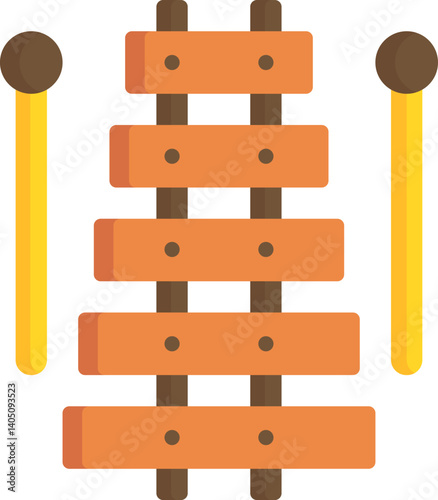 xylophone (2) Illustration on a white background     